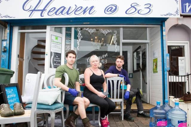 Many businesses were also left assessing the damage in their shops.
