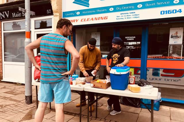 Residents thanked the volunteers for helping out on Monday afternoon.