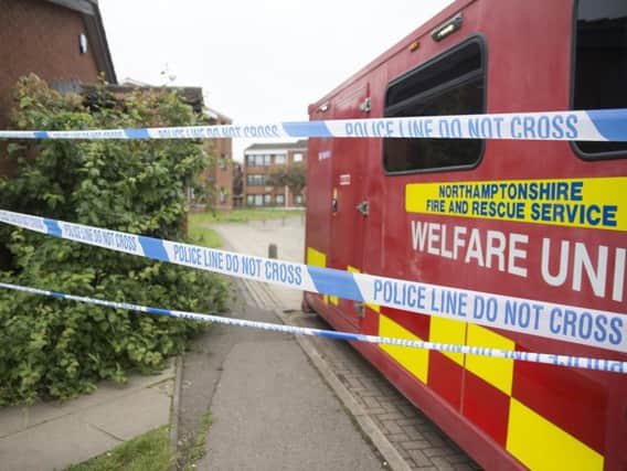 An area was cordoned off in Drayton Walk after the incident on Friday.
