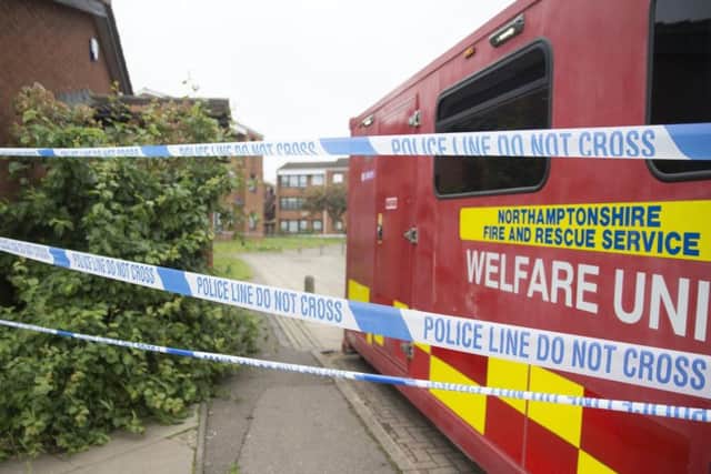 An area was cordoned off in Drayton Walk after the incident on Friday.
