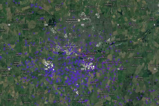 Map showing where lightning struck between 5pm on May 27 and 5am on May 28. (Credit: LightningMaps.org CC BY-SA 4.0 / Lightning data by Blitzortung.org and contributors)