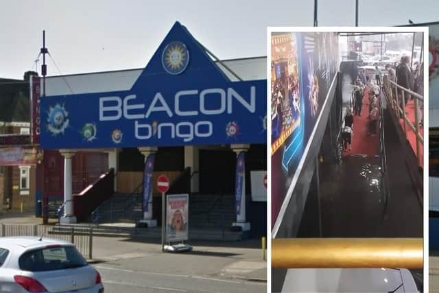 The clip of Beacon Bingo's flooded underground car park has been viewed more than 170,000 times.