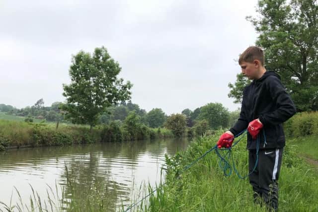 Ethan Ward stumbled across the mortar shell while out with his family and friends.