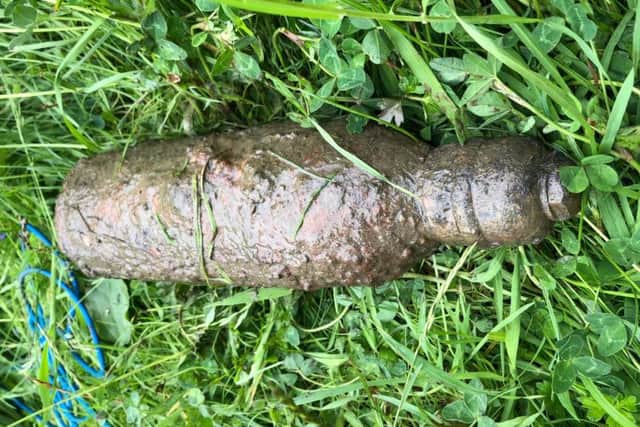The unexploded bomb.