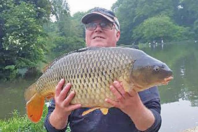Vince Battams with the 20-6 common he landed at Abington Park Lake