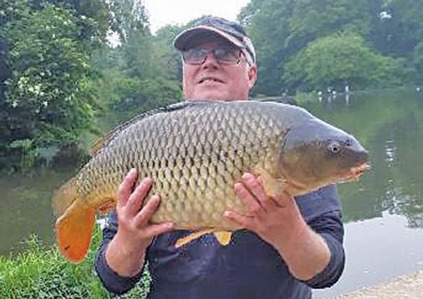 Vince Battams with the 20-6 common he landed at Abington Park Lake