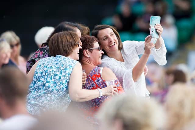 One of thousands of selfies taken at the Gardens on a special night.