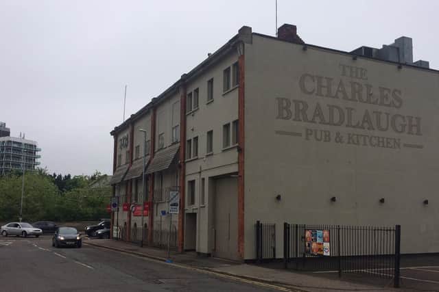 The victim was kidnapped from outside the Charles Bradlaugh pub, raped and "dumped" on the Racecourse.