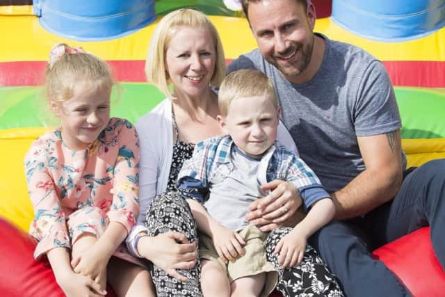 Pictured left-right: Amelia, Jenny, Harry and Gareth Restall.