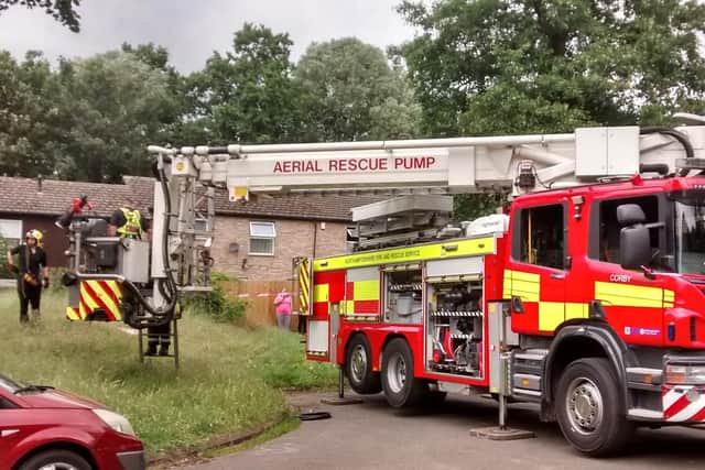 Fire crews helped to assist the RSPCA to save a kitten who has now lost one her nine lives.