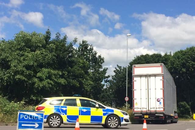 Police shut the roads this morning for an air ambulance to land. All roads are now open.