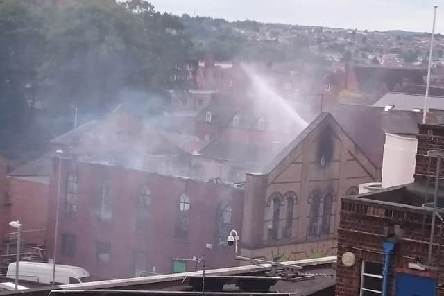The building has been left with no roof.