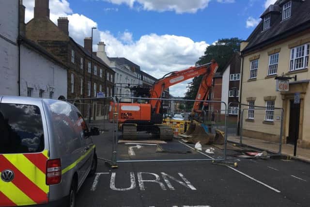 A large Sheep Street sinkhole is set to keep the road closed for a number of days.