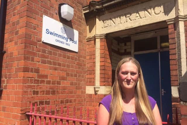 Helen Garrett has been teaching swimming at the pool for 23 years.