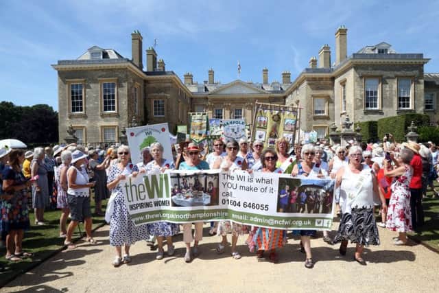 WI Centenary: Althorp: Northamptonshire Federation of Women's Institutes centenary parade of banners and picnic at Althorp.
Sunday, JUne 24th 2018 NNL-180624-182710009