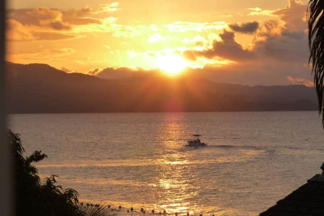 The sunset in Montego Bay. Picture sent in by Russell Babb from Kettering.