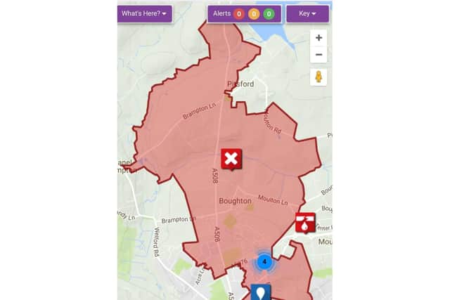 Residents in the Kingsthorpe area were affected by the outage