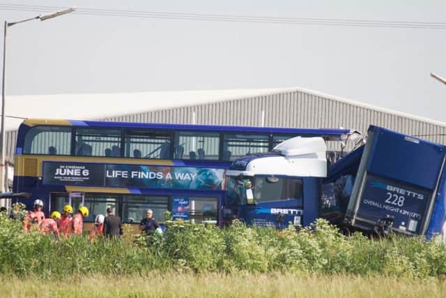 The scene of the fatal crash on the A47 today