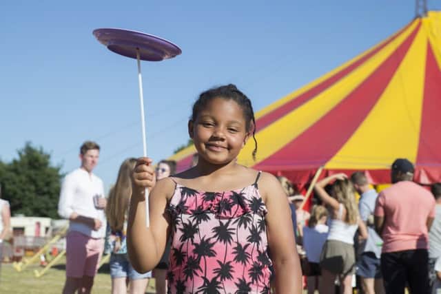 Parklands pupils enjoyed the sunshine on Monday as the circus came to school.