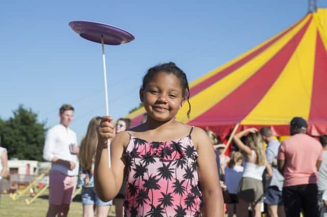 Parklands pupils enjoyed the sunshine on Monday as the circus came to school.