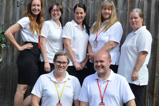 Staff at the Nene Valley Day Nursery in Cliftonville celebrate after coming third in our poll.