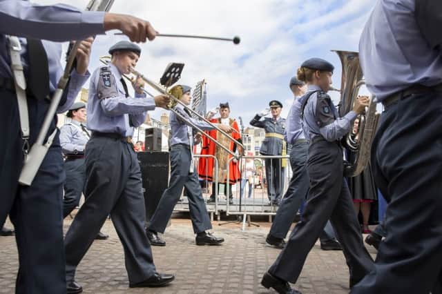 Hundreds flocked to the town centre to show their support for Armed Forces Day.