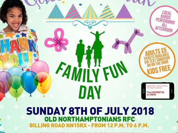 Kelis' fun day is taking place on July 8 at Old Northamptonians RFC.