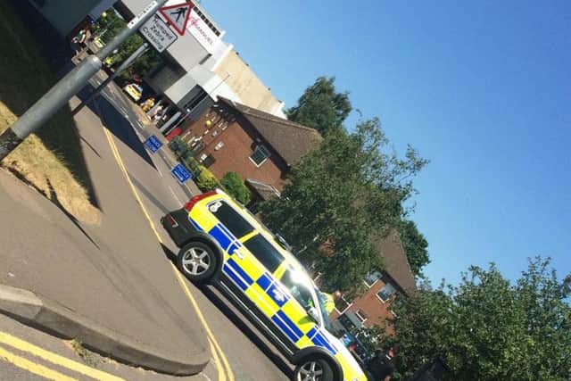 Police have closed off Billing Brook Road this afternoon after an incident reportedly involving a child.