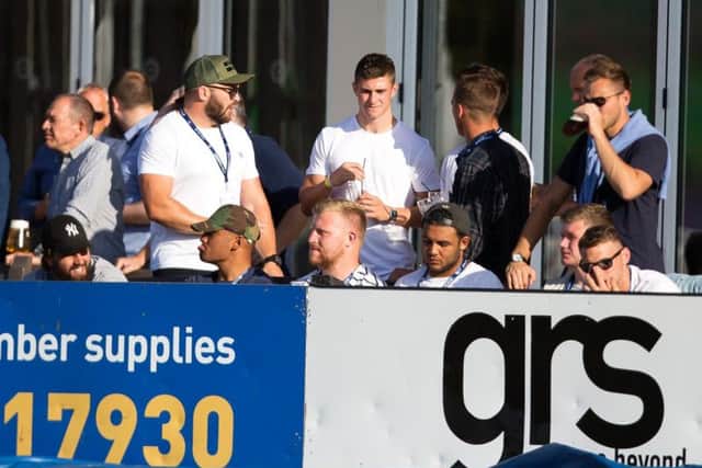 Saints players, including James Grayson and Dan Biggar, were present at the County Ground