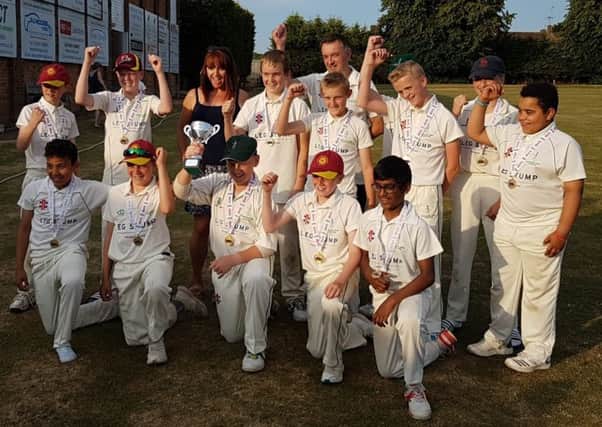 Saints Under-13s celebrate their county cup success