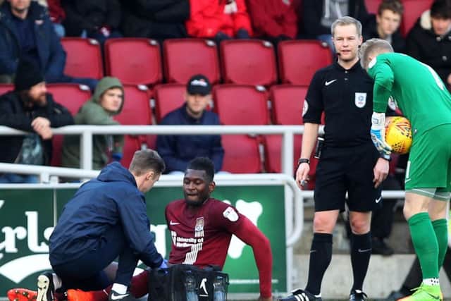 Aaron Pierre was injured in the 1-1 draw against Blackburn Rovers in December