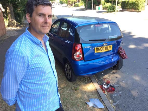Mark Taylor says his family's cars were written off outside his home - but police will not investigate.