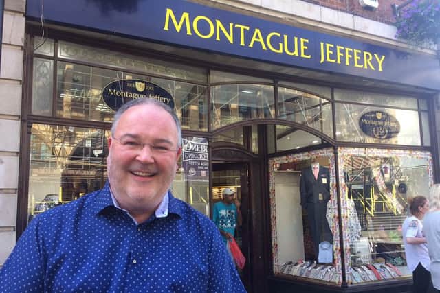 Jonathan Williams of Montague Jeffery says independent stores are the "heart and soul" of Northampton.