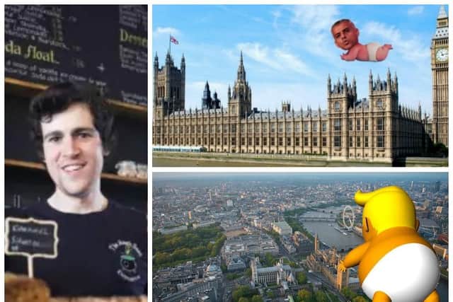 Yanny Bruere has set up a crowdfunding page to make a 'Baby Khan' blimp to rival the already created 'Baby Trump' balloon set to fly at this weekend's protest in London against the President's visit to the UK.