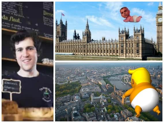 Yanny Bruere has set up a crowdfunding page to make a 'Baby Khan' blimp to rival the already created 'Baby Trump' balloon set to fly at this weekend's protest in London against the President's visit to the UK.