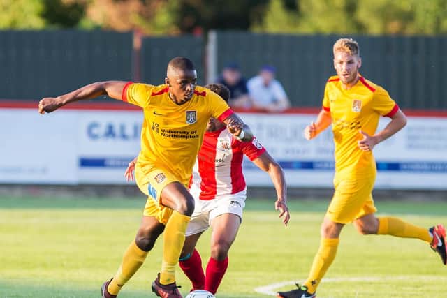 PROMISING: Right-back Hakeem Odoffin caught the eye during a steady first run-out for the Cobblers, 24 hours after signing for the club. Pictures: Kirsty Edmonds