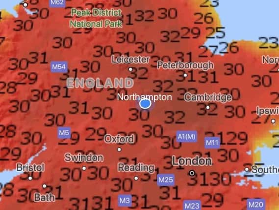 Temperatures are set to hot up again across Northamptonshire. Picture via @NNWeather