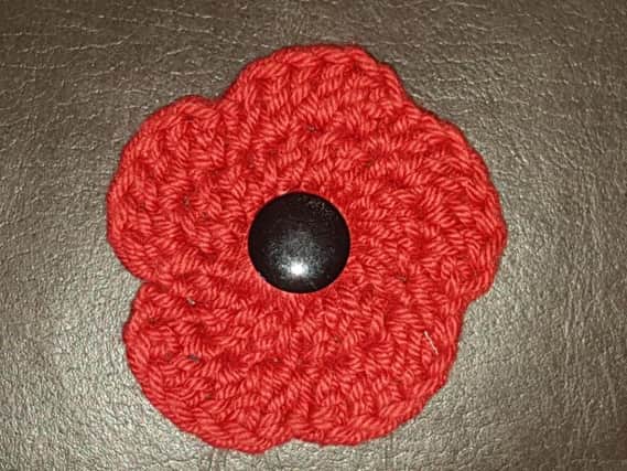 The Northampton branch of the Royal British Legion would like knitted poppies like the one pictured to be made for a display they have planned