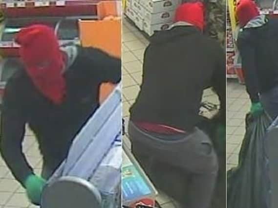 Three men are wanted for robbing a Tesco in Northampton.