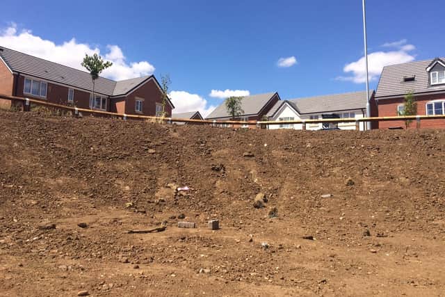 The only greenspace on Ullswater Close has been made into a three-metre deep 10-metre wide ditch.