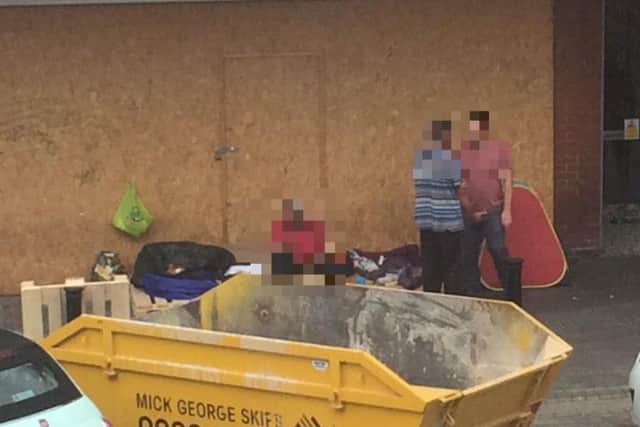An encampment of rough sleepers have been situated on Abington Street for the past 10 weeks.