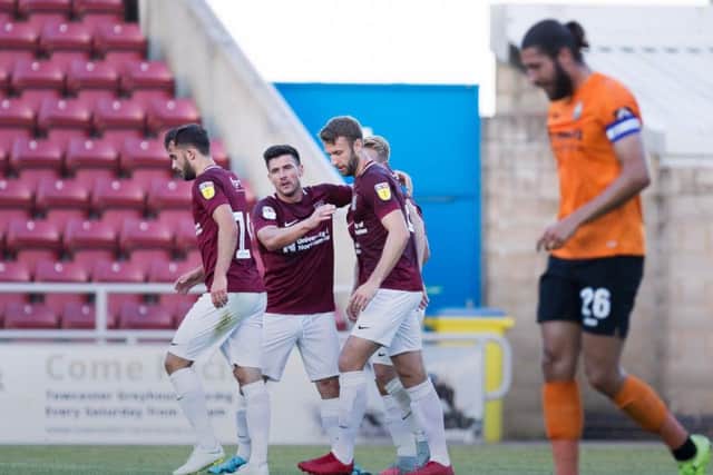 Andy Williams celebrates his opener