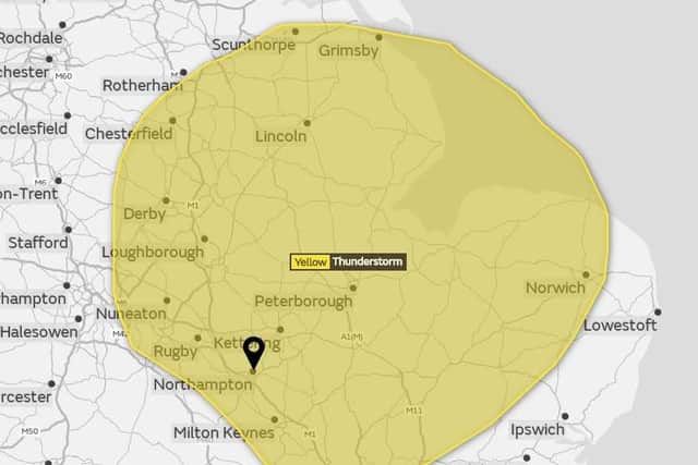 Thursday's weather warning map (Picture: Met Office)
