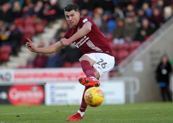 Regan Poole in action for the Cobblers last season