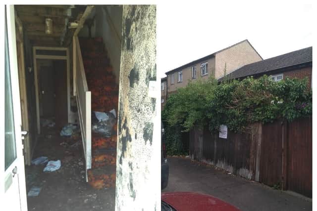 A neighbour has complained of black mould and rats at the Bouverie Walk house