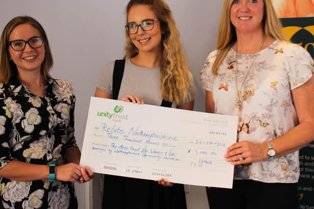Naomi Butters fund development manager at Northamptonshire Community Foundation, Tamika Short senior press officer at Avon and Carolyn Benjamin, CEO at Relate Northamptonshire.