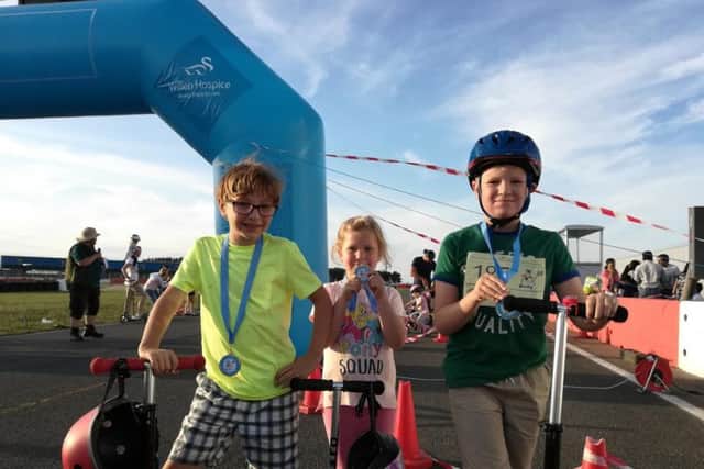 All children were given medals as they crossed the finish line