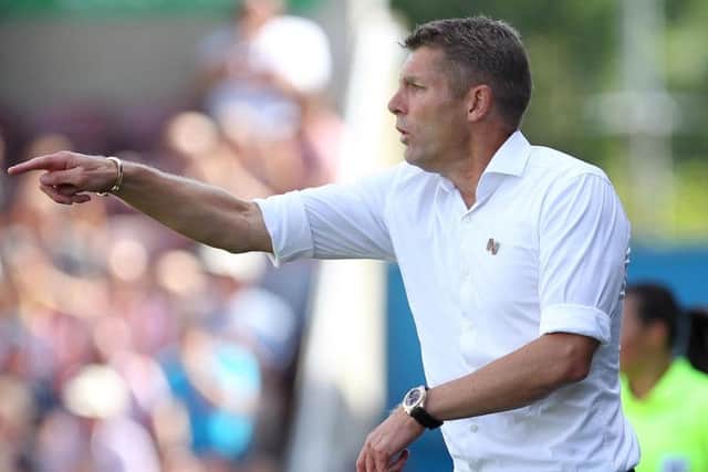 Dean Austin was taking charge of his first game as permanent Cobblers boss on Saturday. Picture: Sharon Lucey