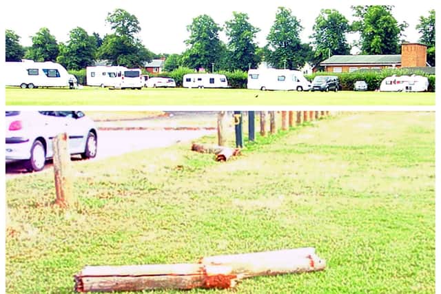 Travellers in Far Cotton Recreation Ground