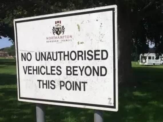 Travellers targeted Abington Park in June and July